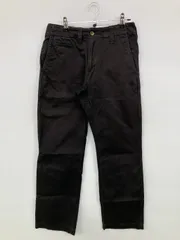 UNIQLO ユニクロ チノパンツ 73cm ブラック フルレングス コットン 無地 スタンダード ストレート レギュラー