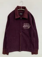 Subciety サブサエティ ブルゾン S パープル コットン ブランドロゴ 刺繍 ミドル丈 フードなし ジップアップ