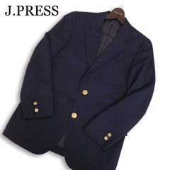美品 ジェイプレス 紺ブレ ホップサック 銀ボタン 洗える 2B ネイビー
