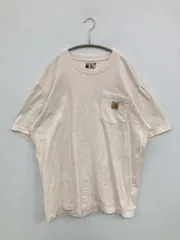 Carhartt カーハート Tシャツ/カットソー M アイボリー 無地 ワンポイント ブランドロゴ ミドル丈 半袖 クルーネック(丸首)