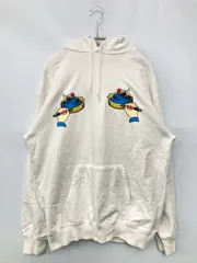 XLARGE エクストララージ パーカー M ホワイト コットン 前面プリント バックプリント プルオーバー 長袖