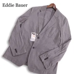 【新品 未使用】 Eddie Bauer エディーバウアー 春夏 COOLMAX★ ピケ ニット アンコン テーラード ジャケット Sz.L　メンズ