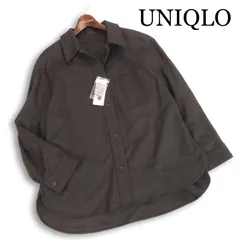 【新品 未使用】 UNIQLO ユニクロ 通年 長袖 ブラッシュド ジャージー シャツ ジャケット Sz.L　レディース