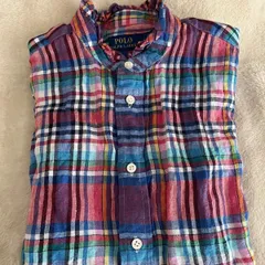 POLO RALPH LAUREN ブラウス 半袖シャツ チェック柄 キッズサイズ