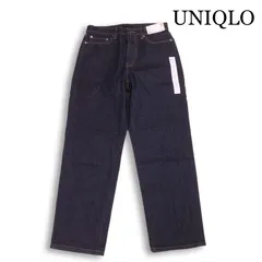 【新品 未使用】 UNIQLO ユニクロ 通年 ハイライズ ストレート デニム ストレッチ パンツ ジーンズ Sz.28　レディース