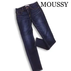MOUSSY マウジー WF Rebirth embroidery SKINNY♪ USED加工 デニム ストレッチ スキニー パンツ ジーンズ Sz.25　レディース
