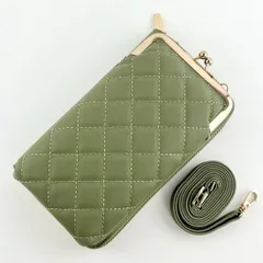 スマホショルダー グリーン 斜め掛け スマホポーチ 財布 レディース バッグ