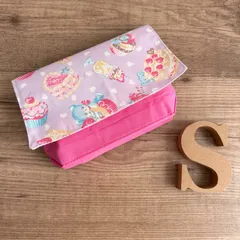 No.184 横入れお弁当袋 S size✴︎ゆめかわスイーツ　くま