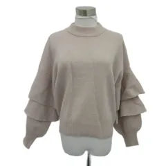 ロペピクニック ROPE Picnic ニット セーター オーバーサイズ 38 M 薄ピンク ハイネック フリルスリーブ 長袖 /YS59 ■GY58