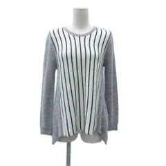 ビームスハート BEAMS HEART ニット セーター マルチカラー グレー ストライプ柄 ラウンドネック 長袖 /HO20 ■GY58