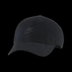 新品) NIKE ヘリテージ 86 コーデュロイ ベースボールキャップ ブラック 帽子