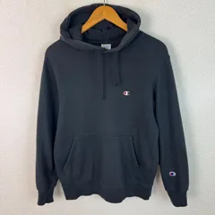 Champion チャンピオン スウェット パーカー ロゴ刺繍 ブラック Mサイズ メンズ 古着 ストリート アメカジ
