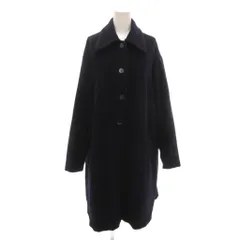 ロートレアモン LAUTREAMONT コート ロング丈 3 紺 ネイビー 襟付き /NL ■GY58