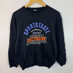 90s asics アシックス スウェット ロゴプリント ブラック メンズ 古着 スポーツMIX レトロ アメカジ ストリートのサムネイル