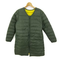 アイテムズ アーバンリサーチ ダウンジャケット ジャンパー アウター リバーシブル レディース Mサイズ 緑 ITEMS URBAN RESEARCH 【中古】