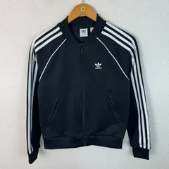 adidas Originals アディダスオリジナルス トラックジャケット ロゴ刺繍 ブラック Mサイズ レディース 古着 スポーツMIX ストリート