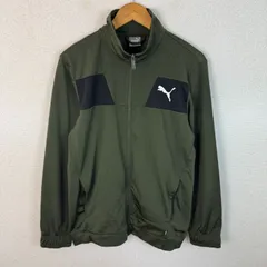 PUMA プーマ トラックジャケット ロゴプリント カーキ Sサイズ メンズ 古着 スポーツMIX ストリート