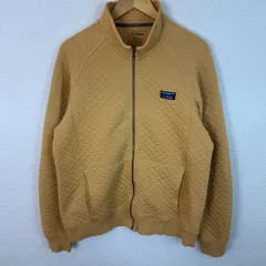 L.L.Bean エルエルビーン キルティングジャケット フルジップ マスタード Mサイズ メンズ 古着 アウトドア アメカジ