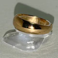 【K18】18金 ゴールド YG 地金 甲丸リング シンプル イエローゴールド レディース 14号 シンプル 5.1g