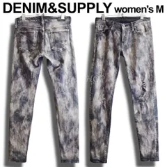 DENIM & SUPPLY　RALPH LAUREN　デニム＆サプライ ラルフローレン　スキニーデニム　W75cm / W27 / M　ストレッチ　ブラック　ブリーチ加工　レディースのサムネイル