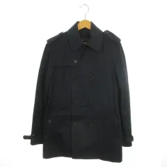 バナナリパブリック BANANA REPUBLIC トレンチコート S 紺 ネイビー ミドル丈 ダブル /MN17 ■GY58