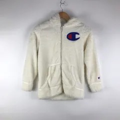 タグ付き champion ボアフリースジャケット ホワイト 140cm 3132202602250041