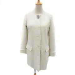 アプワイザーリッシェ Apuweiser-riche ノーカラーコート ロング丈 1 オフホワイト /YK44