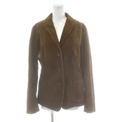 ユニクロ UNIQLO イネスドラフレサンジュ Ines de la Fressange ジャケット 上着 L 茶 ブラウン コーデュロイ テーラードカラー 長袖 /PP ■GY61