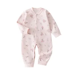 【人気商品】出産祝い 冬 秋 春 男の子 新生児服 赤ちゃん 前開き カバーオール 女の子 ロンパース 綿 長袖 ベビー服