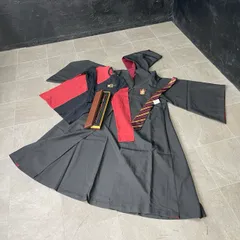 未使用 ハリーポッター 公式 グリフィンドール ローブ Mサイズ 長袖Tシャツ ネクタイ 杖 4点セット Harry Potter USJ/516038