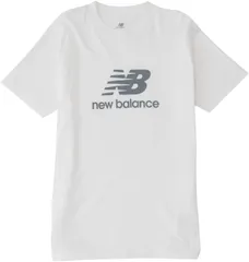 ニューバランス New Balance New Balance Stacked Logo ショートスリーブTシャツ メンズ 半袖 トップス コットン ロゴ フィットネス トレーニング 部活 通勤 通学  MT41502 WT ホワイト