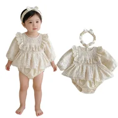 【即日発送】新生児 女の子 セレモニードレス ロンパース 赤ちゃん 2点セット 退院着 ベビー お宮参り 結婚式 退院着 七五三 [PackPixel] 出産祝い 誕生日 プレゼント