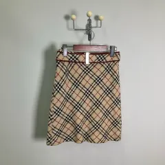 W バーバリー ブルーレーベル ウール チェック スカート