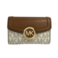 MICHAEL KORS(マイケルコース) キーケース - アイボリー×ブラウン 6連フック/MKモチーフ レザー