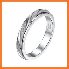 【新品】 [Silvora] リング レディース シルバー925 指輪 メンズ 人気 シンプル 16号 スターダスト加工 アクセサリー 0