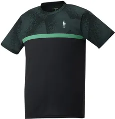 ゴーセン GOSEN テニス ゲームシャツ メンズ レディース 半袖ゲームシャツ 半袖Tシャツ 部活 チーム クラブ サークル 吸汗速乾 日本ソフトテニス連盟 日本バドミントン協会審査合格品  T2408 39 ブラック