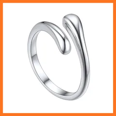 【新品】 [Silvora] トゥリング レディース ピンキーリング シルバー925 指輪 フリーサイズ かわいい しずく ハワイアンジュエリー 0