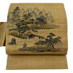 7966 名古屋帯 夏用 紗 縞々 なみなみ ゴールド - メルカリ
