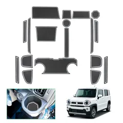 【在庫処分】MAZDA フレアクロスオーバー マツダ MS52/92S型 2代目 2020年～現行 Flair Crossover 新型 専用 ドアポケットマット ラバーマット ゴム 防音 ドリンクホルダー アクセサリー ドレスアップ インテリアラバーマット