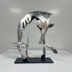 金属製の馬のオブジェ モダンアート 鉄製 2カラー インテリア オブジェ