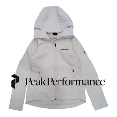ピークパフォーマンス ソフトシェルジャケット 白 フード付き 春アウター 防風 ジャケット パーカー
