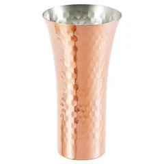 タンブラー/ビアカップ 〔380ml〕 日本製 銅製 省エネ効果 純銅鎚目一口ビール 『アサヒ』 〔カフェ バー〕