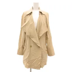 アイシービー iCB 美品 トレンチコート ビッグドレープカラー ダブルブレスト 4 ベージュ /YJ ■GY59