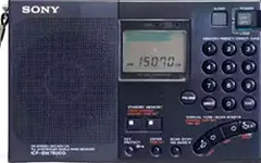 【中古】sony 超高感度ポータブル短波ラジオ ICF-SW7600G オリジナル布ダストカバー []のサムネイル