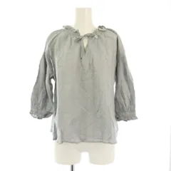 サマンサモスモス SM2 シャツ ブラウス プルオーバー 七分袖 フリル チェック柄 F グレー /BB ■GY58