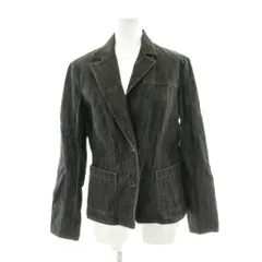 ルーニィ LOUNIE ジャケット 上着 38 デニム 黒 ブラック テーラードカラー 長袖 /PP ■GY60