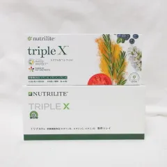 (専用トレイセット) (新パッケージ) Amway アムウェイ トリプルX レフィル 3種類 各124粒 栄養機能食品 + 専用トレイ