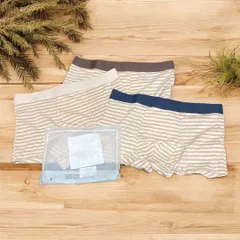 ナチュラルカラーストライプ柄ボクサーパンツ 3枚セット2XL 680