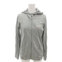 アディダスネオ adidas neo ジップアップパーカー フーディ ハート柄 レオパード S グレー ピンク /YJ ■GY59