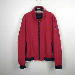 タミーヒルフィガー ブルゾン ウィンドブレーカー ジャケット レッド メンズL (105)